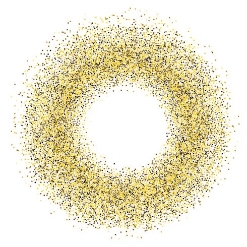 Golden glittery confetti on white background  vector