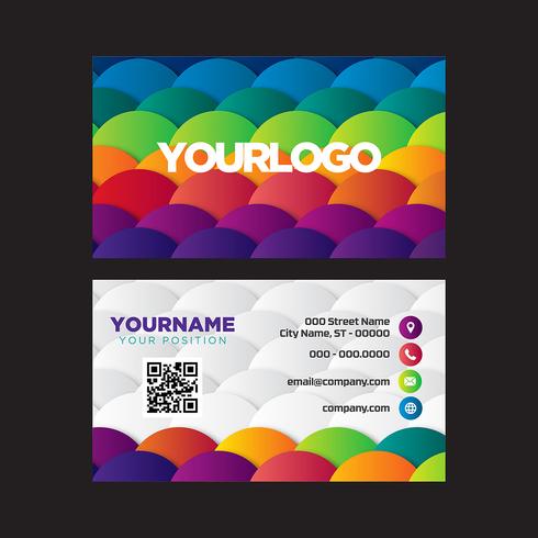 Colorful Circles Business Card vector