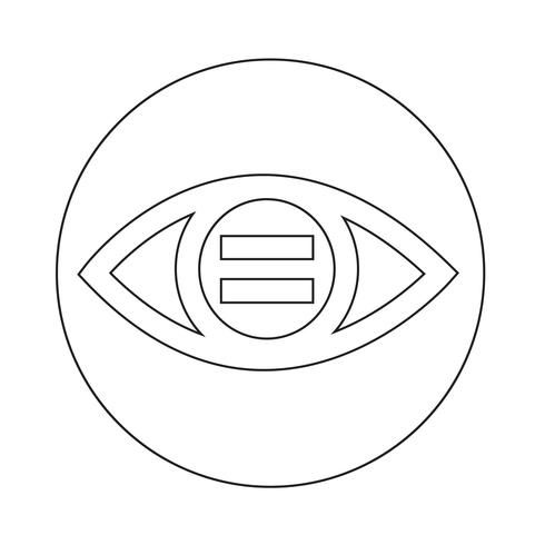 Icono de signo de ojo vector