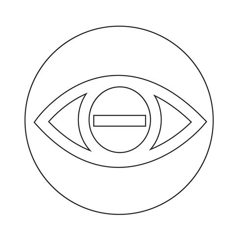 Icono de signo de ojo vector