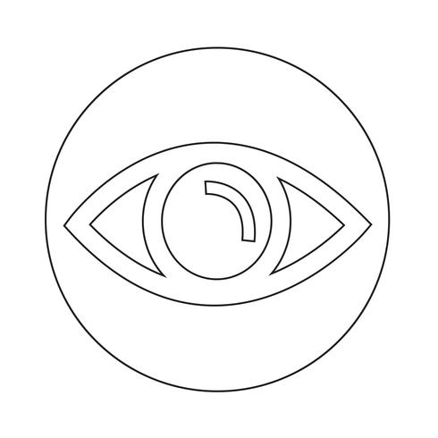 Icono de signo de ojo vector