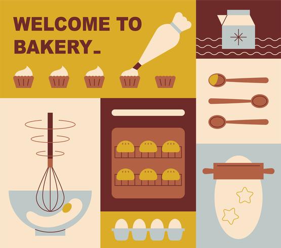 Bakery illustration by division. vector