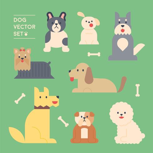 raza de perros. vector