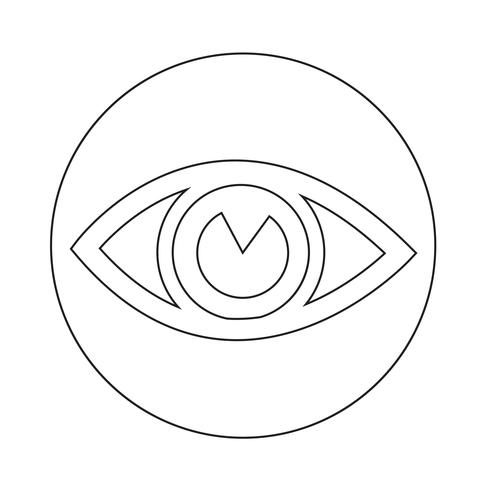 Icono de signo de ojo vector