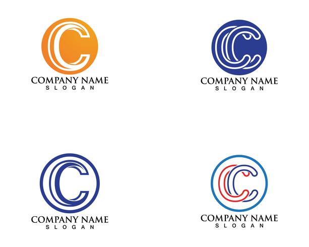 C logo and symbols vector template