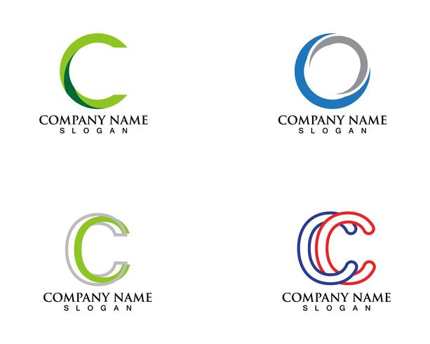 C logo y simbolos vector plantilla