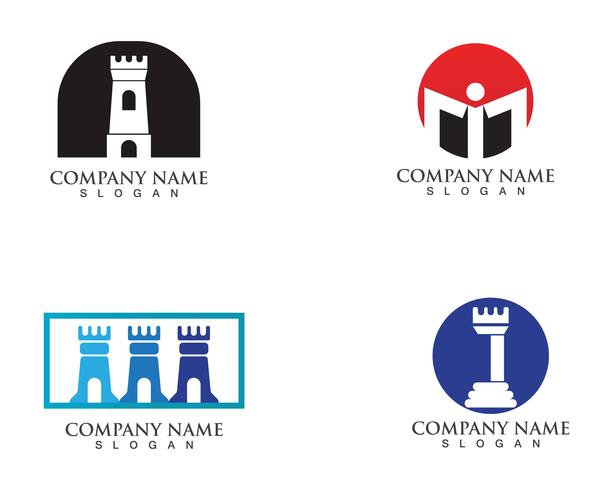 vector de logotipo y símbolos de fortaleza