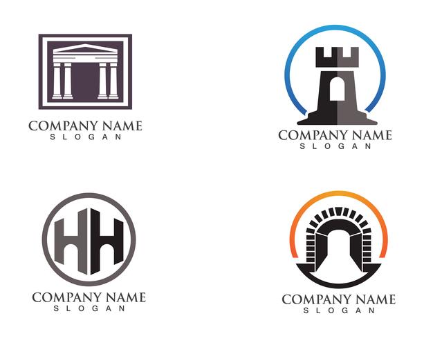 vector de logotipo y símbolos de fortaleza