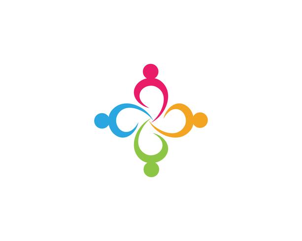 community group team work and adoption  logo and symbols vector