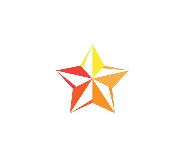 Diseño del ejemplo del icono del vector de la plantilla del logotipo de la estrella