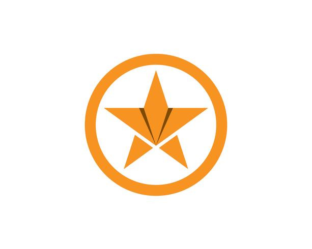 Diseño del ejemplo del icono del vector de la plantilla del logotipo de la estrella