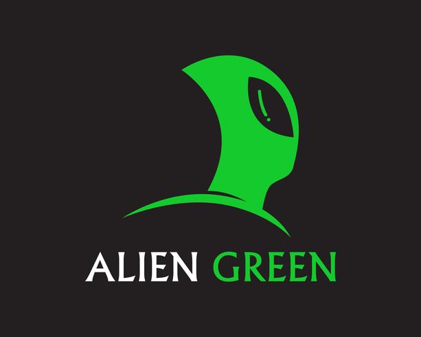 Aplicación de plantilla de logo y símbolos de vector de icono de Alien Face