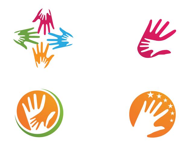 Hand team friends community logo and symbols 577578 Vector Art at Vecteezy