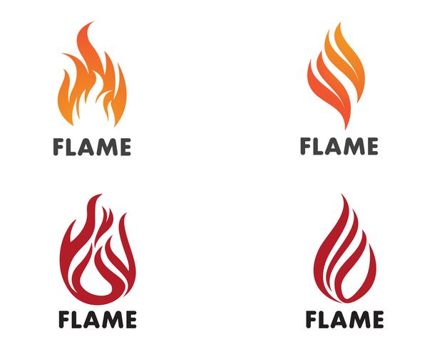 Fire flame Logo Template vector icon Oil, gas and energy logo concept