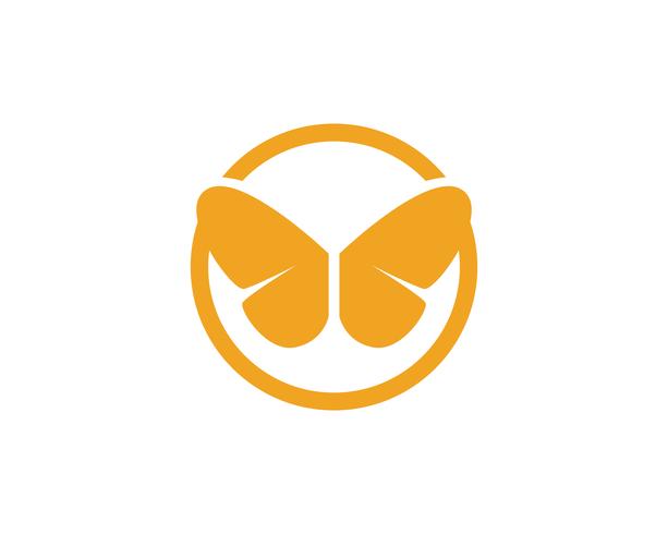 Butterfly conceptual simple, colorful icon Vector illustration