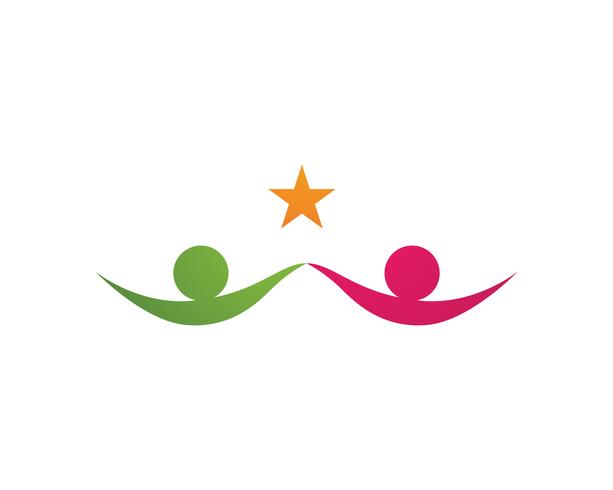Adoption and community care Logo template vector icon