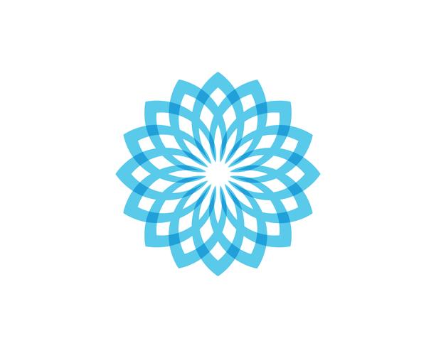 Leaf floral patterns logo and symbols on a white background vector