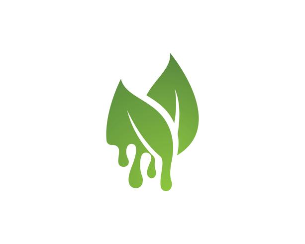 Logotipo fresco y símbolos vector icono plantilla naturaleza