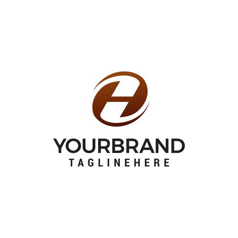 letter h logo design concept template vector
