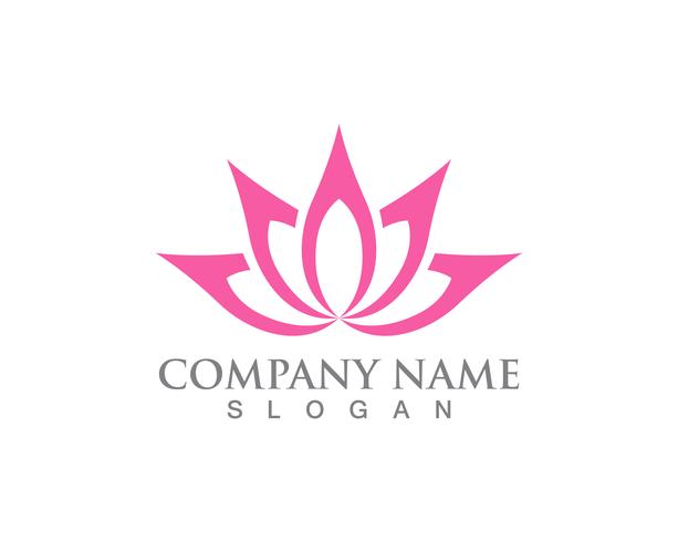 Lotus Flower Sign for Wellness, Spa and Yoga. Vector Illustration