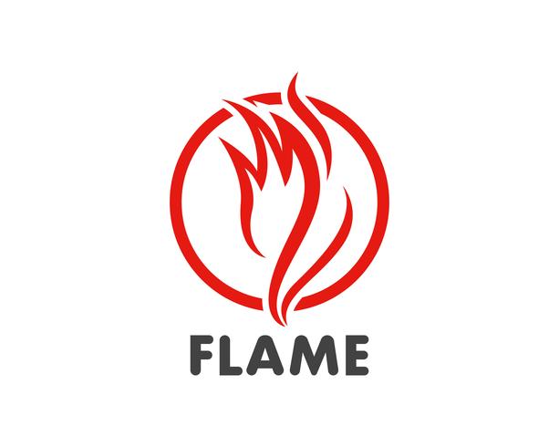 Fire flame Logo Template vector icon Oil, gas and energy logo concept