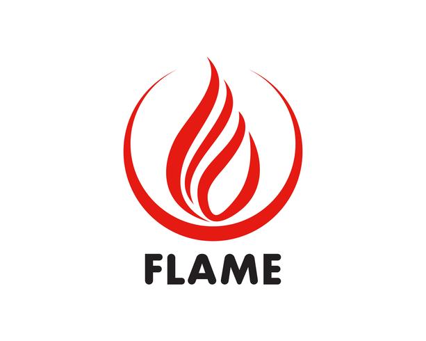 Fire flame Logo Template vector icon Oil, gas and energy logo concept