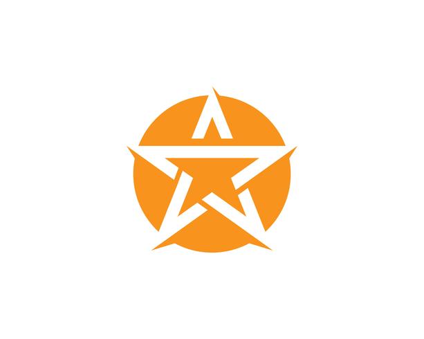 Diseño del ejemplo del icono del vector de la plantilla del logotipo de la estrella