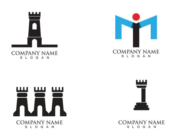 fortress logo  and symbols  vector