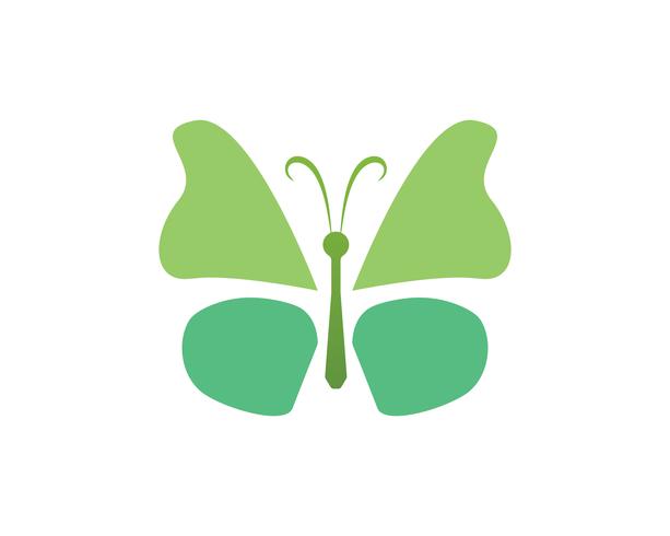 Logotipo de la belleza de la mariposa simple, colorido icono. Logo. Ilustración vectorial vector