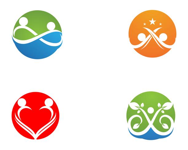 Adopción comunidad cuidado Logo plantilla vector icono