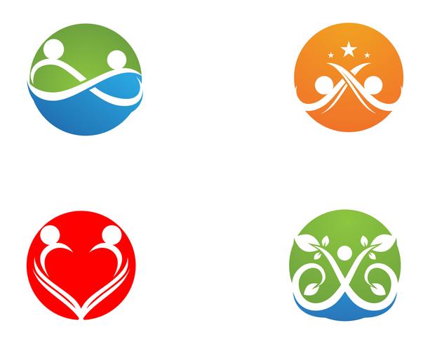 Adoption community care Logo template vector icon
