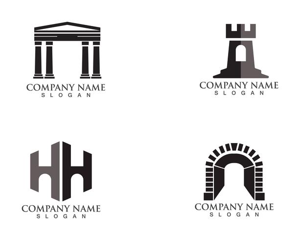 fortress logo  and symbols  vector