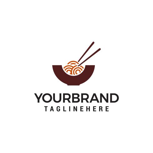 noodles logo design concept template vector