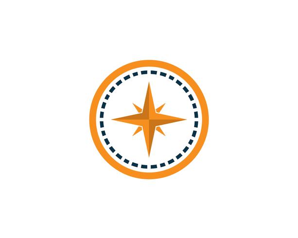 Imagen vectorial de compass logo y símbolo plantilla icono vector