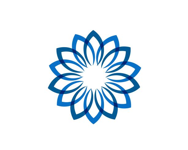 Leaf floral patterns logo and symbols on a white background vector