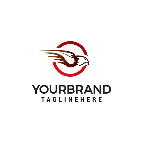 eagle circle logo design concept template vector