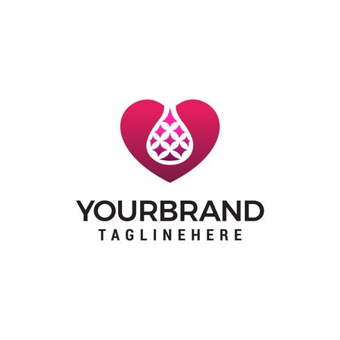 lab heart logo design concept template vector