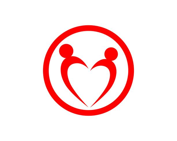 Adopción comunidad cuidado Logo plantilla vector icono