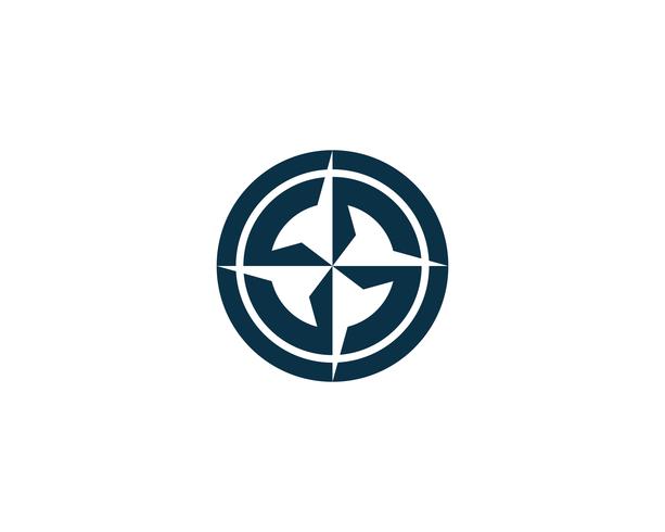 Compass logo and symbol template icon vector image 