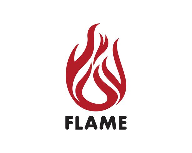 Icono de vector de plantilla de logotipo de llama de fuego Concepto de logotipo de petróleo, gas y energía