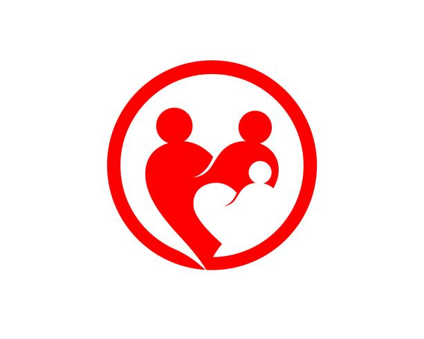 Adoption community care Logo template vector icon