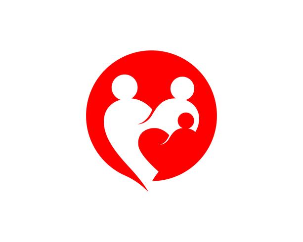 Adoption community care Logo template vector icon