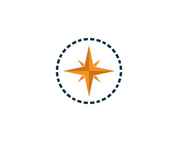 Imagen vectorial de compass logo y símbolo plantilla icono vector