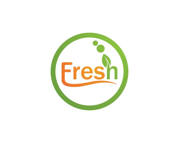 Fresh logo and symbols vector icon template nature