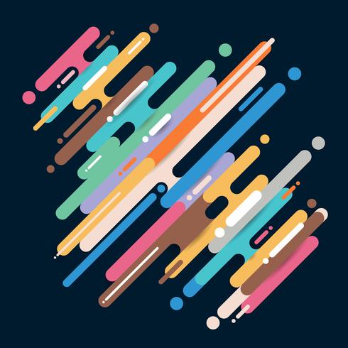 Abstract Multicolor Diagonal Rounded Shapes Lines Transition On