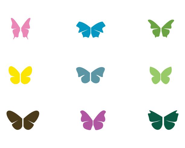 Butterfly conceptual simple, colorful icon. Logo. Vector illustration