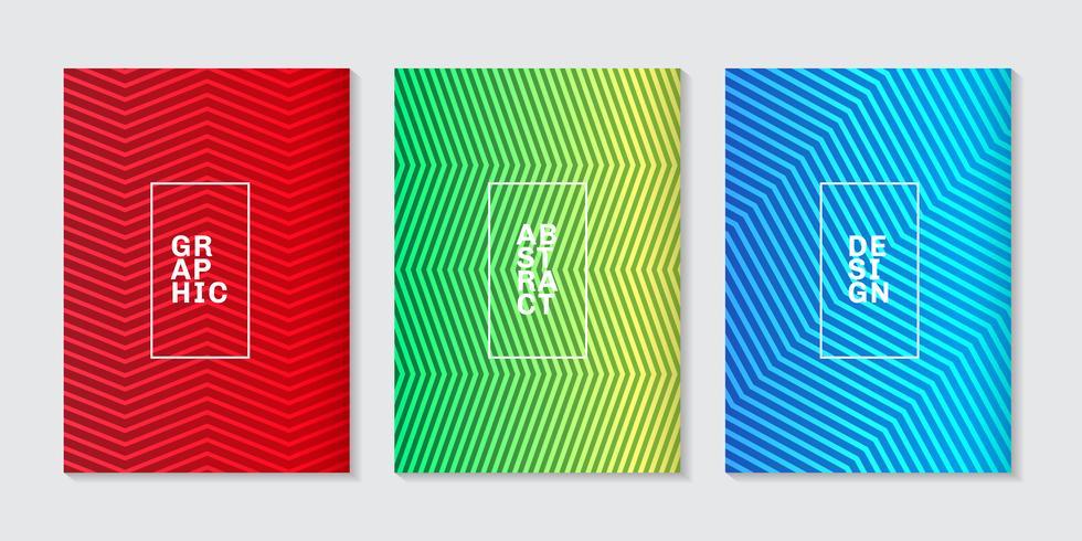 Set of background minimal covers design abstract cool halftone gradient line pattern. Future geometric template. vector