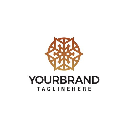floral logo design concept template vector. abstract symbol in o vector