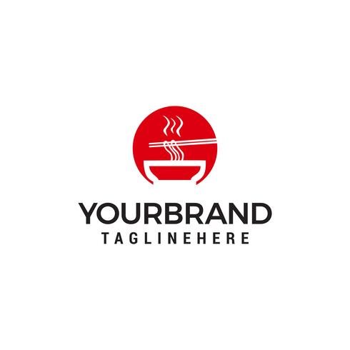 restaurant noodle logo design concept template vector