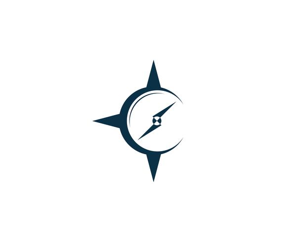 Imagen vectorial de compass logo y símbolo plantilla icono vector